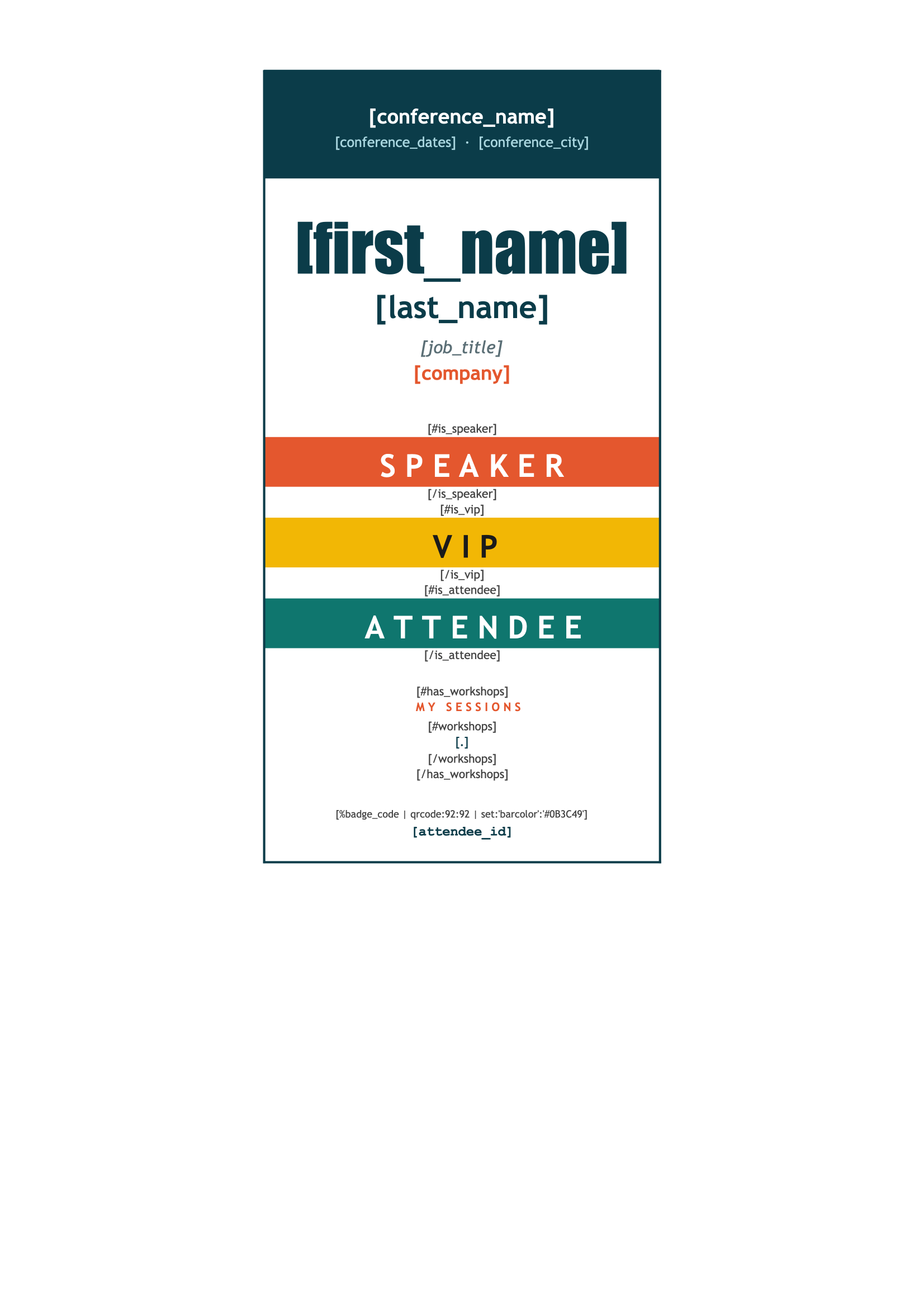 Conference Badge Template